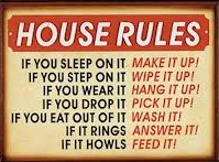 House Rules sign