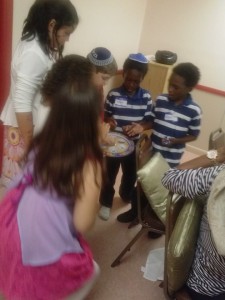 Children sharing the reward