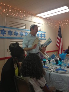 Jim leading Seder