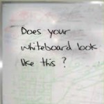 Stained white board