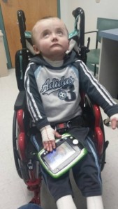 Jax in his wheelchair