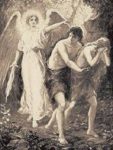 Adam and Eve leave the garden