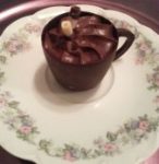 Chocolate cup filled with mousse