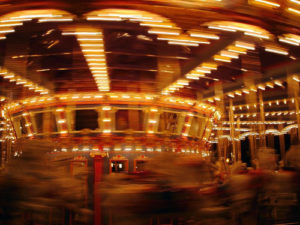 merry-go-round spinning fast